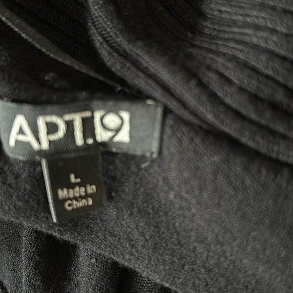 Black Cowlneck Sweater Apt.9 size Large - Picture 4 of 5